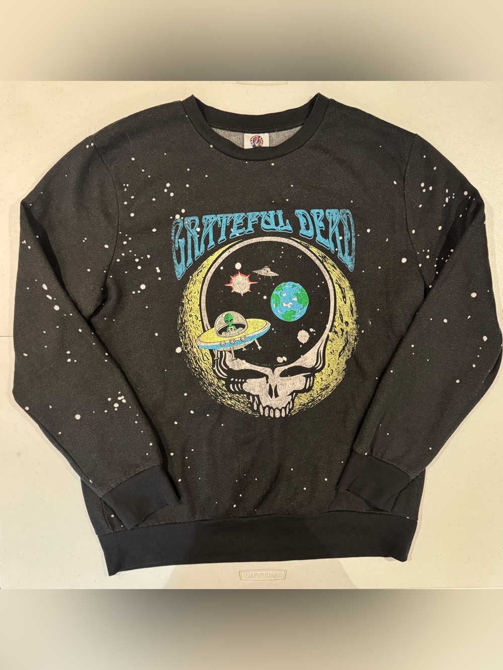 Grateful Dead Space Alien Crew Neck Sweater size large